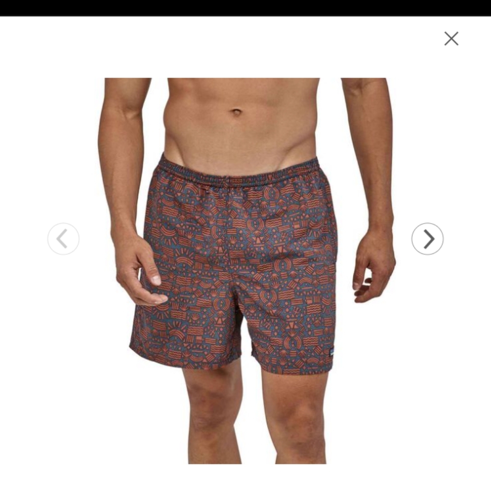 EUC: PATAGONIA, MENS BAGGIES FULLY LINED SWIM/BOARD SHORTS, 5".